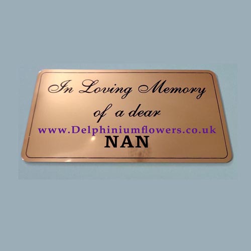 Gold Heart Memorial Plaque - NAN - Click Image to Close